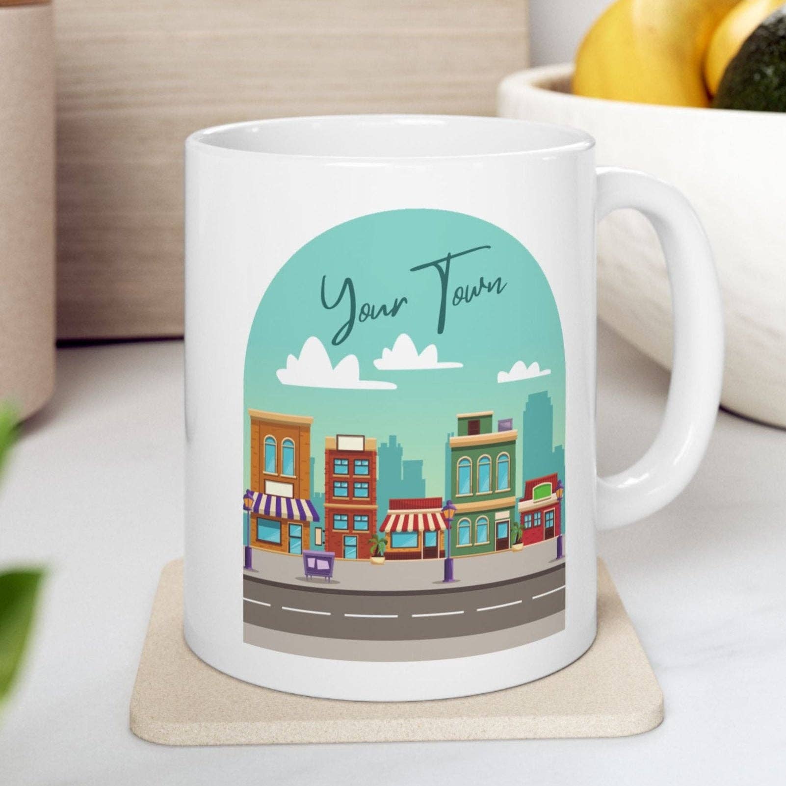 Custom "Your Town" Little Town Mug
