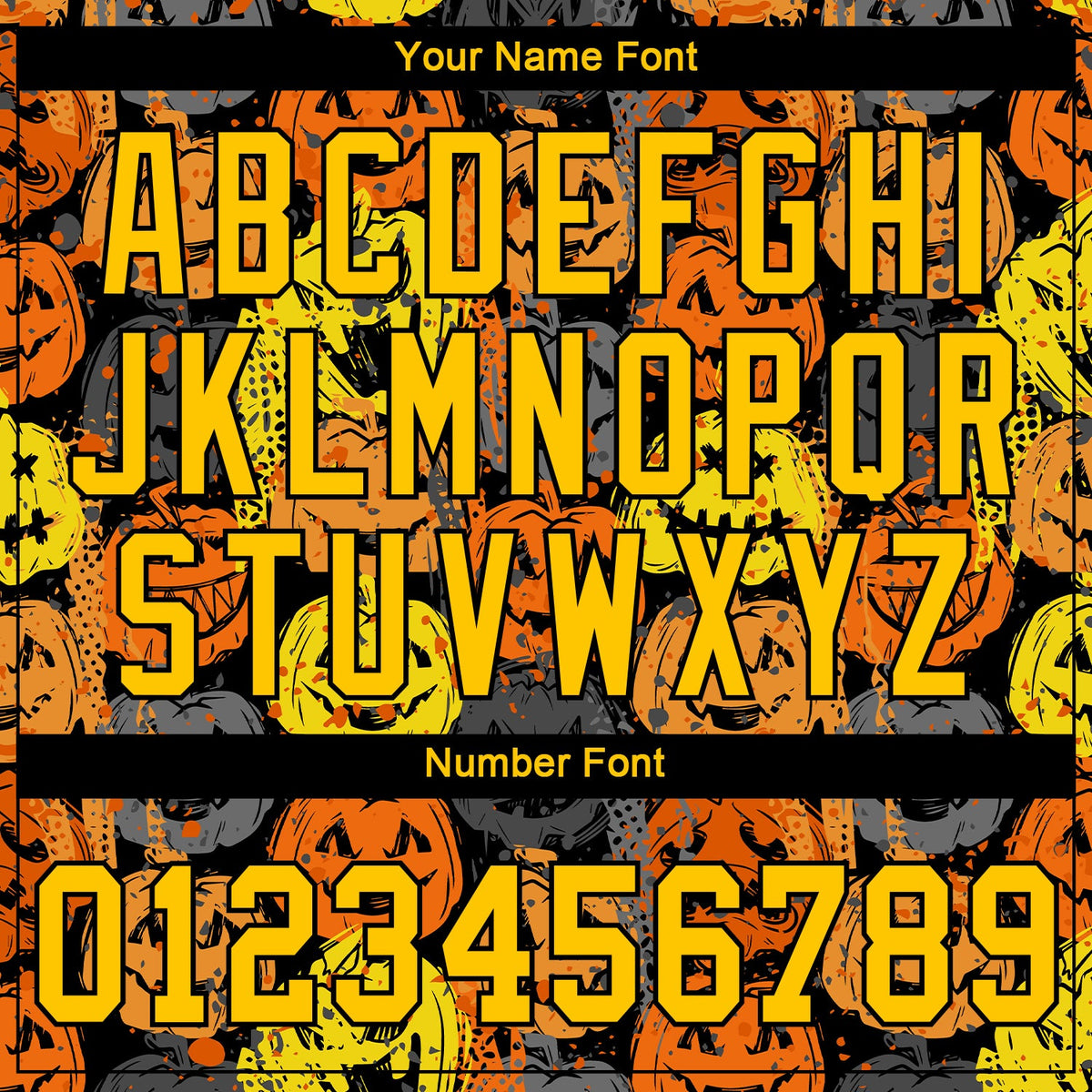 Custom 3D Pattern Halloween Pumpkins Authentic Baseball Jersey