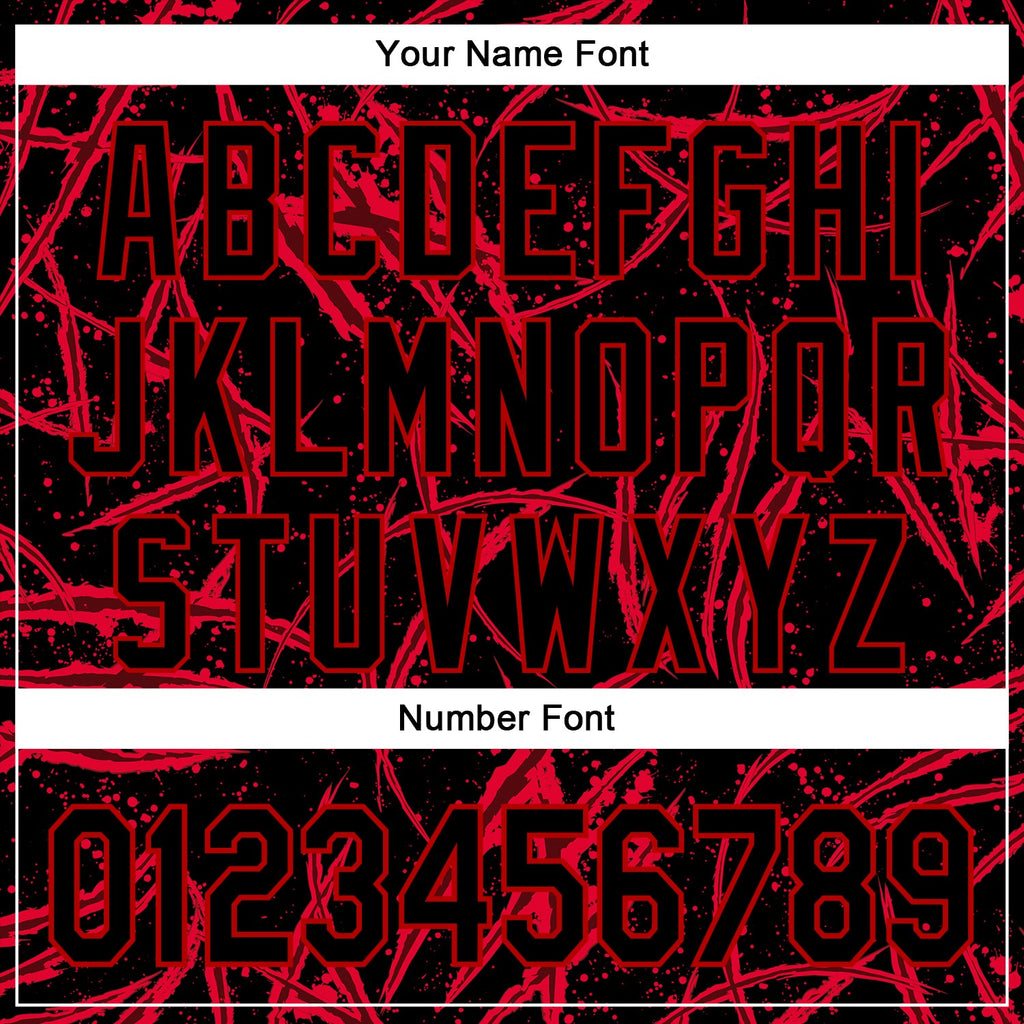 Custom Black Red 3D Halloween Horror Night Trick Treat Party Costume Ideas Authentic Baseball Jersey