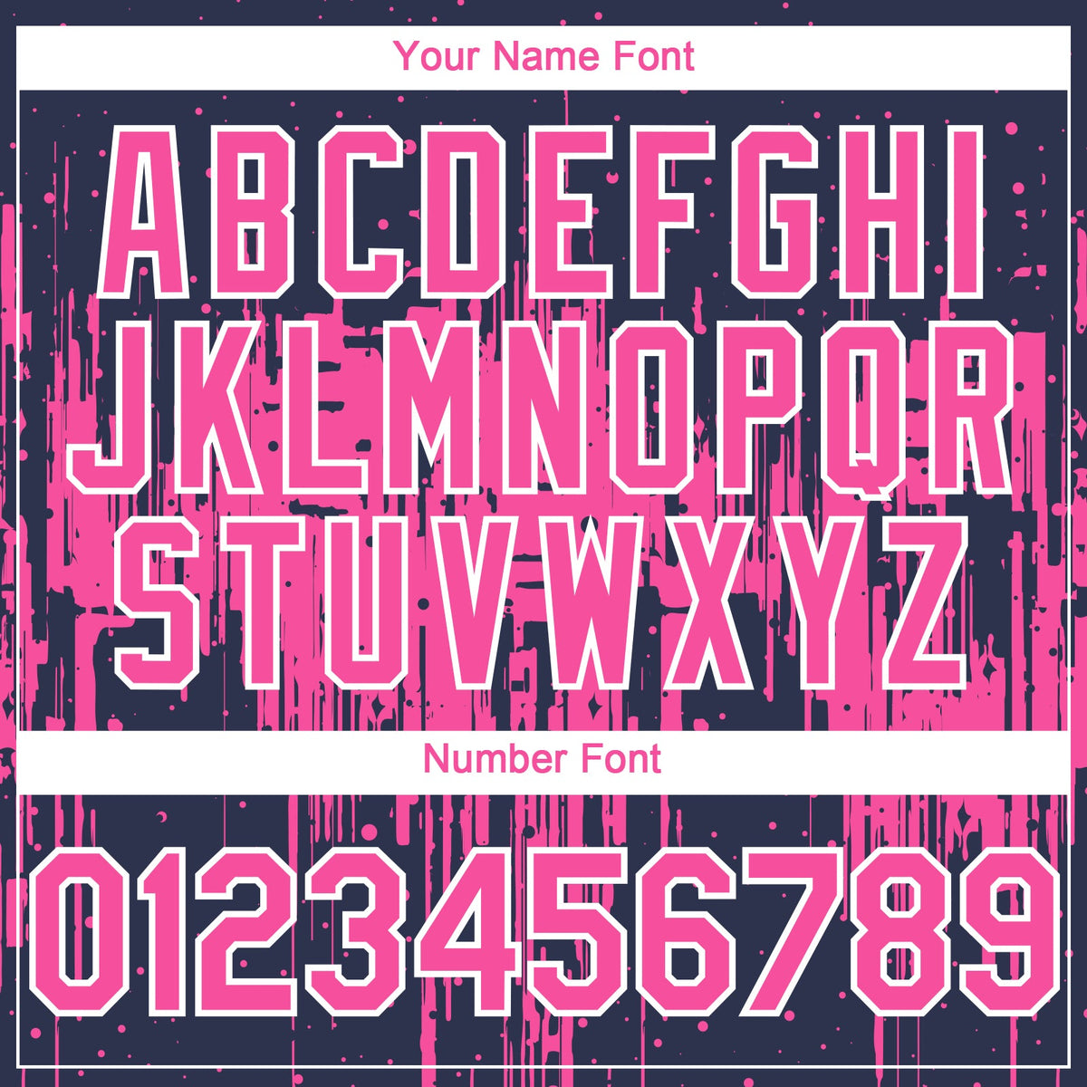 Custom Navy Pink-White Dripping Splatter Paint Authentic Baseball Jersey
