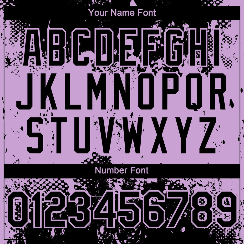 Custom Black Light Purple Abstract Splatter Grunge Paint Authentic Baseball Jersey
