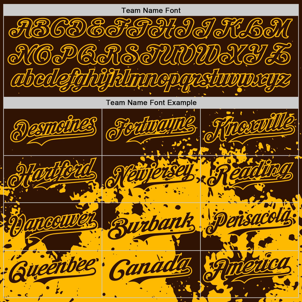 Custom Brown Yellow Abstract Splatter Grunge Authentic Baseball Jersey