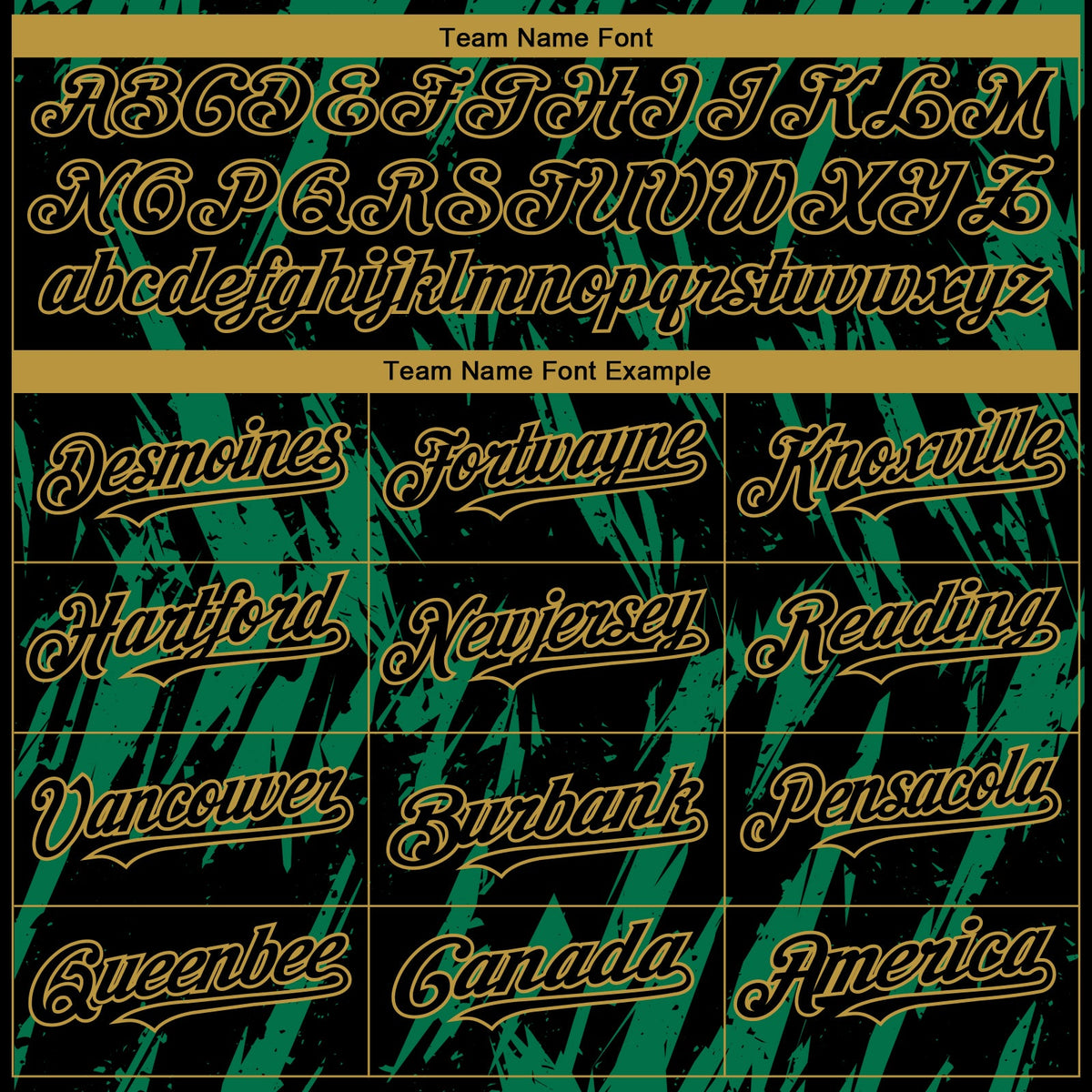 Custom Black Old Gold-Kelly Green Splatter Torn Sharp Brush Stroke Authentic Baseball Jersey