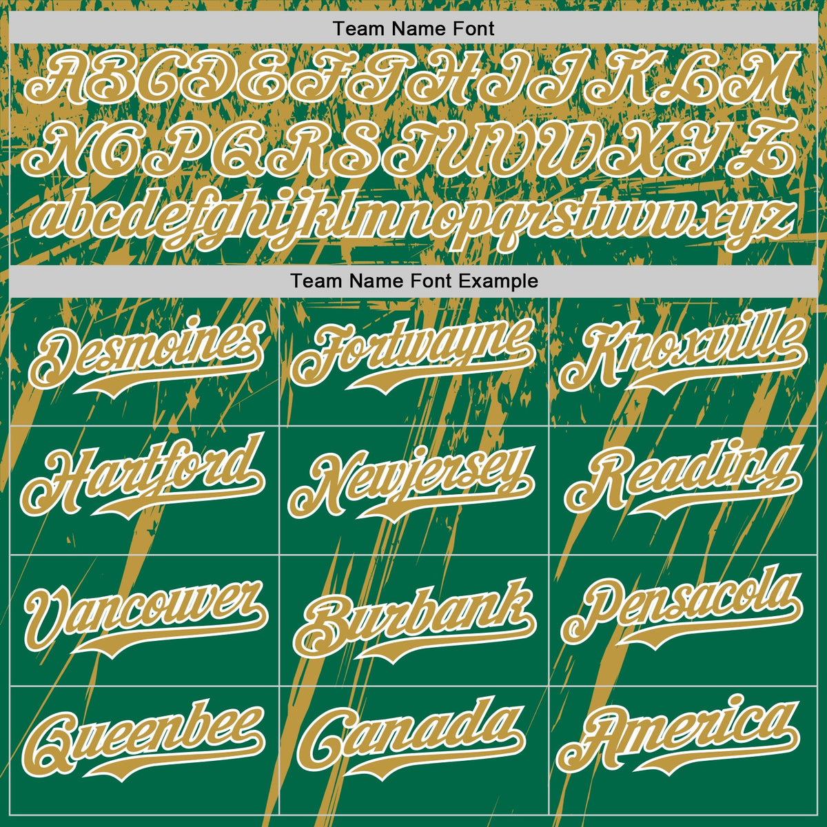 Custom Kelly Green Old Gold-White Distressed Scratch Brush Stroke Authentic Baseball Jersey