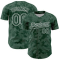 Custom Green White Curve Lines Authentic Baseball Jersey