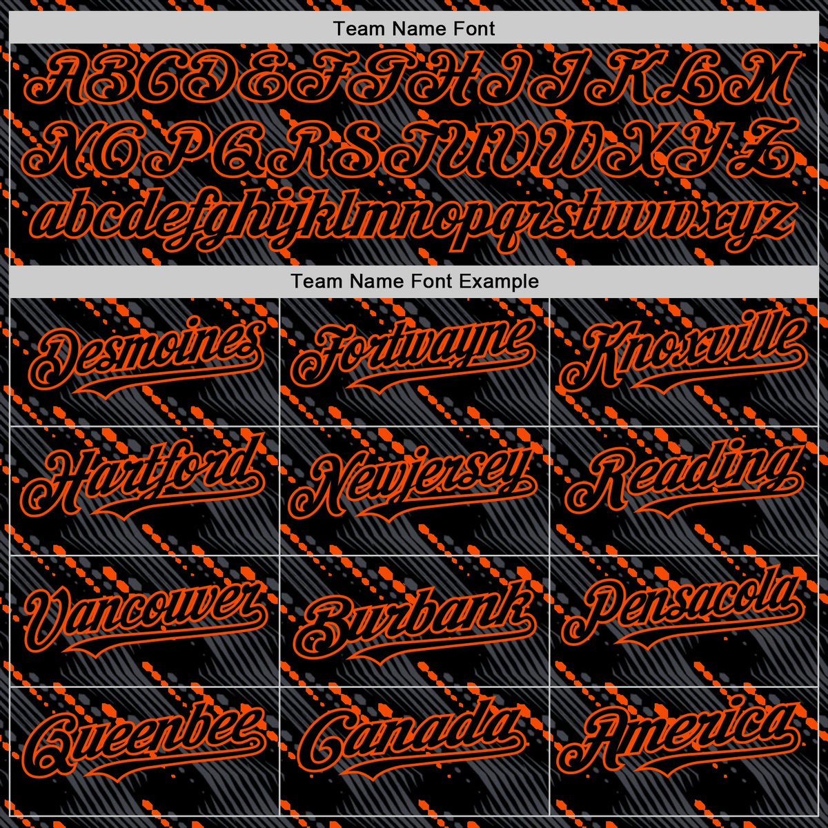 Custom Black Orange 3D Pattern Design Slant Lines Authentic Baseball Jersey