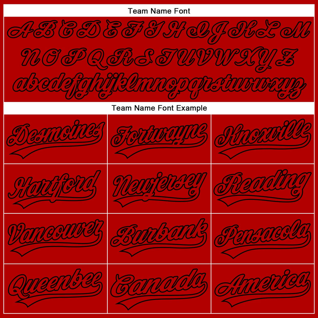 Custom Red Black 3D Pattern Design Side Panel Stripes Authentic Baseball Jersey