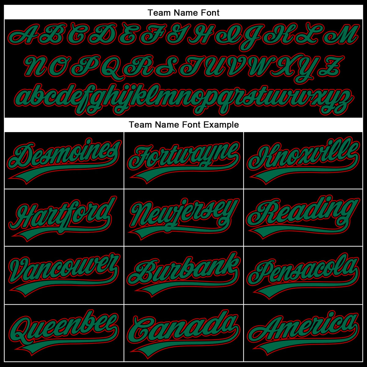 Custom Black Kelly Green-Red 3D Pattern Design Curve Solid Authentic Baseball Jersey