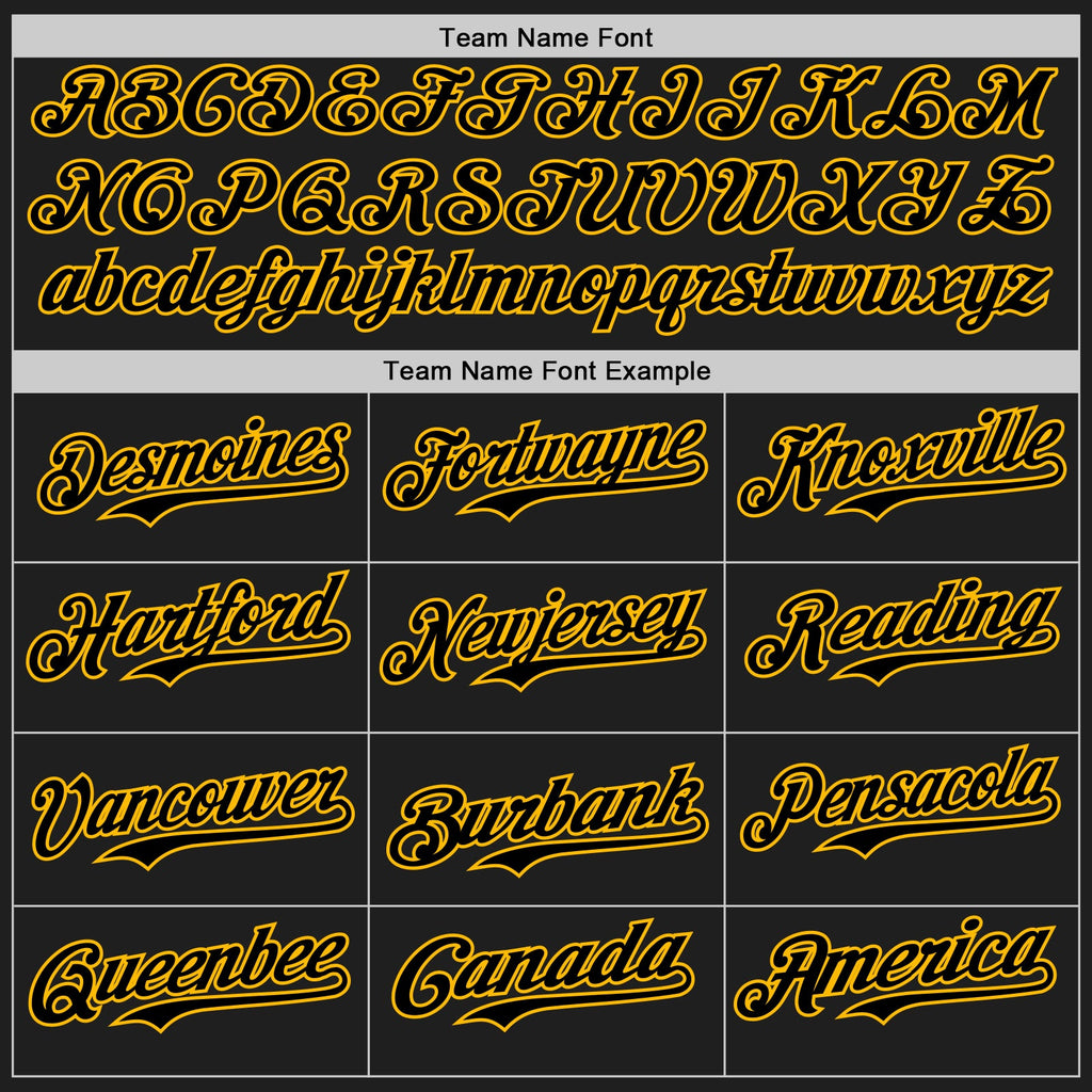 Custom Black Gold 3D Pattern Design Confetti Authentic Baseball Jersey