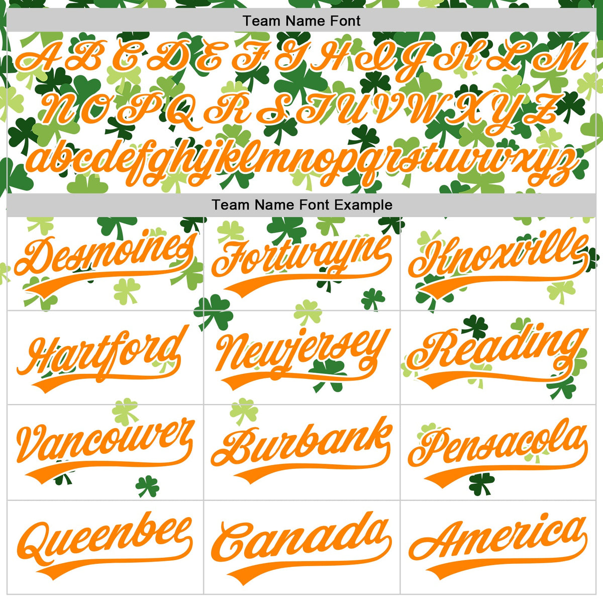 Custom White Bay Orange-Green 3D St. Patrick's Day Shamrock Authentic Baseball Jersey