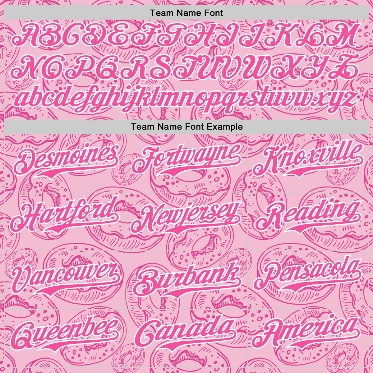 Custom Light Pink Pink-White 3D Pattern Design Christmas Foodie Food Dessert Donut Authentic Baseball Jersey