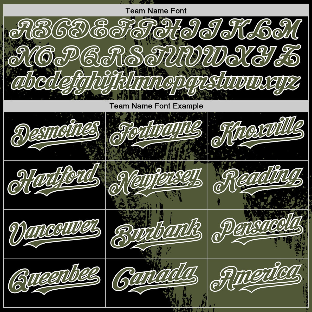 Custom Olive Black-White 3D Pattern Design Abstract Brush Stroke Authentic Baseball Jersey