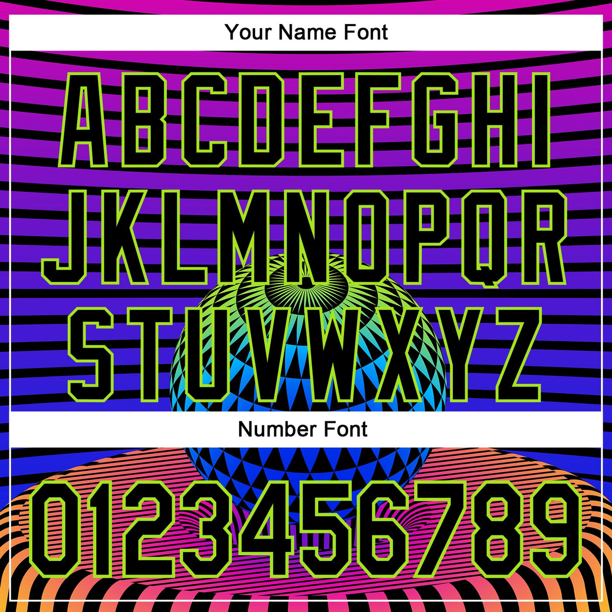 Custom Black Neon Green 3D Pattern Design Rave Psychedelic Geometry Authentic Baseball Jersey
