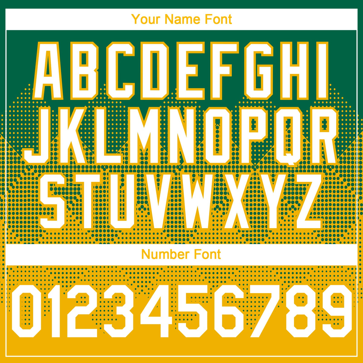 Custom Kelly Green White-Gold 3D Gradient Square Shape Authentic Baseball Jersey
