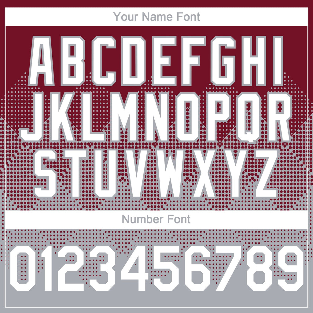Custom Crimson White-Gray 3D Gradient Square Shape Authentic Baseball Jersey