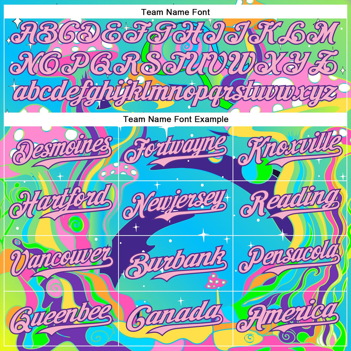 Custom Navy Light Pink-Purple 3D Pattern Design Trippy Psychedelic Magic Mushrooms Authentic Baseball Jersey