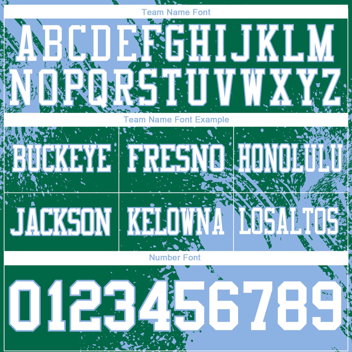 Custom Kelly Green White-Light Blue 3D Pattern Abstract Brush Stroke Authentic Football Jersey