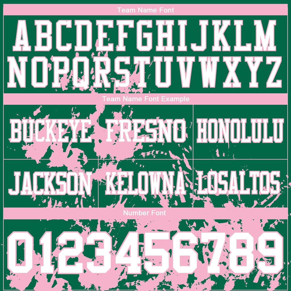 Custom Kelly Green White-Light Pink 3D Pattern Splash Authentic Football Jersey