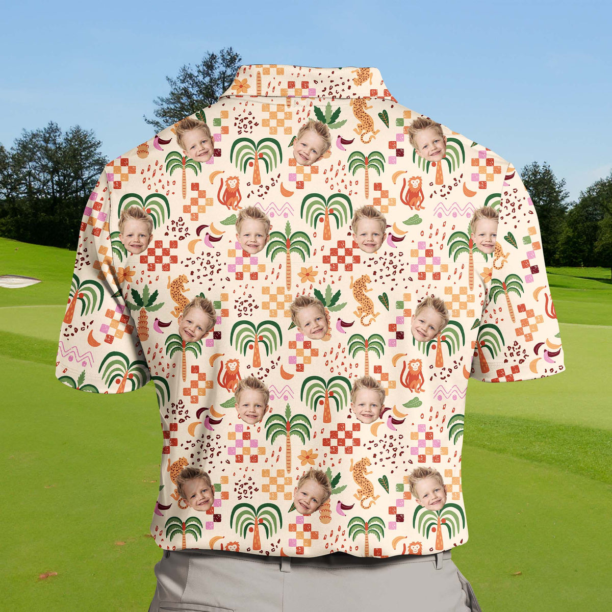Tropical Summer Vacation | Funny Golf Shirts with Faces or Logos