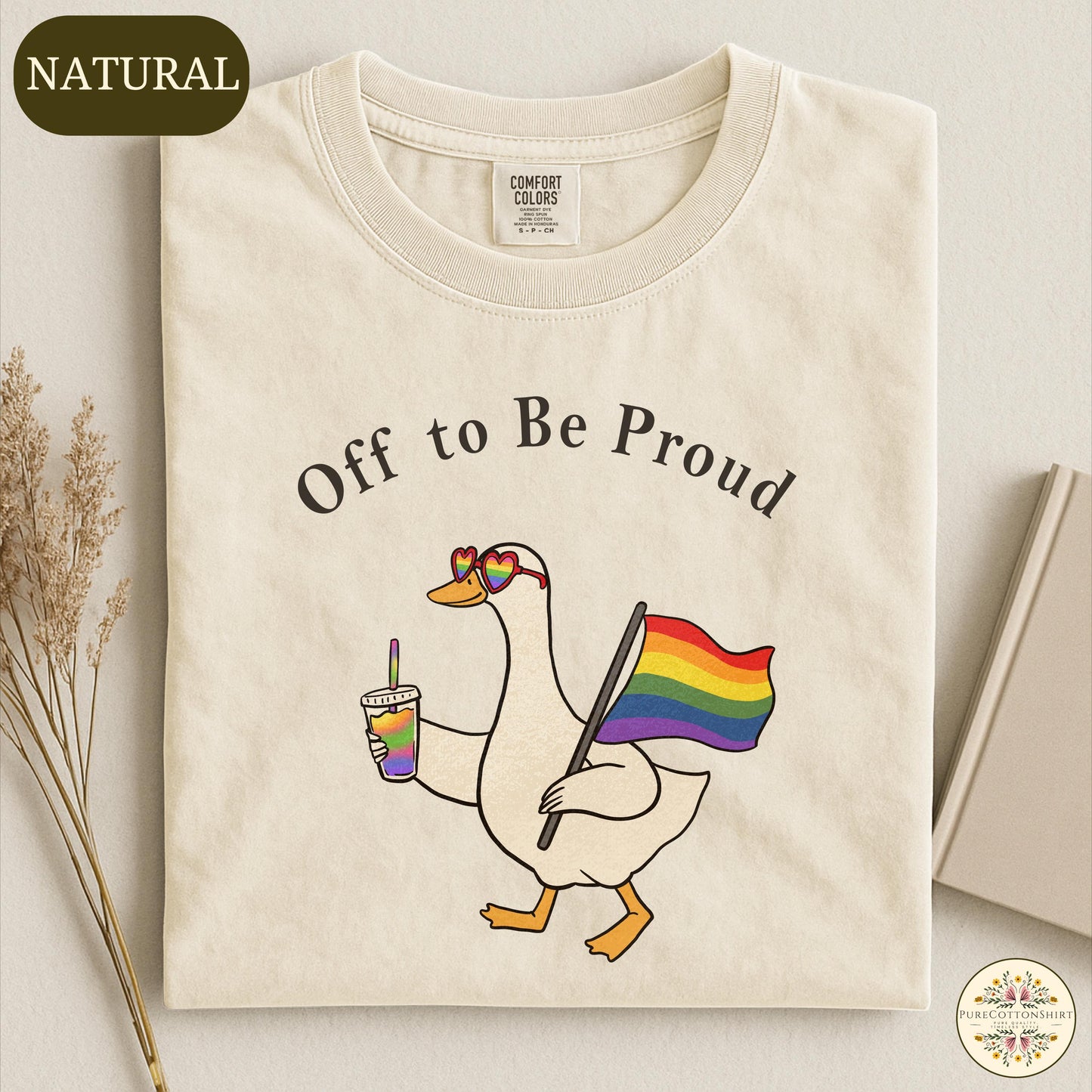 Off Proud Comfort Colors Pride Goose Lgbtq Rainbow Tee Pride Month Sweater Lesbian Gay Pride Human Rights Tee (5)