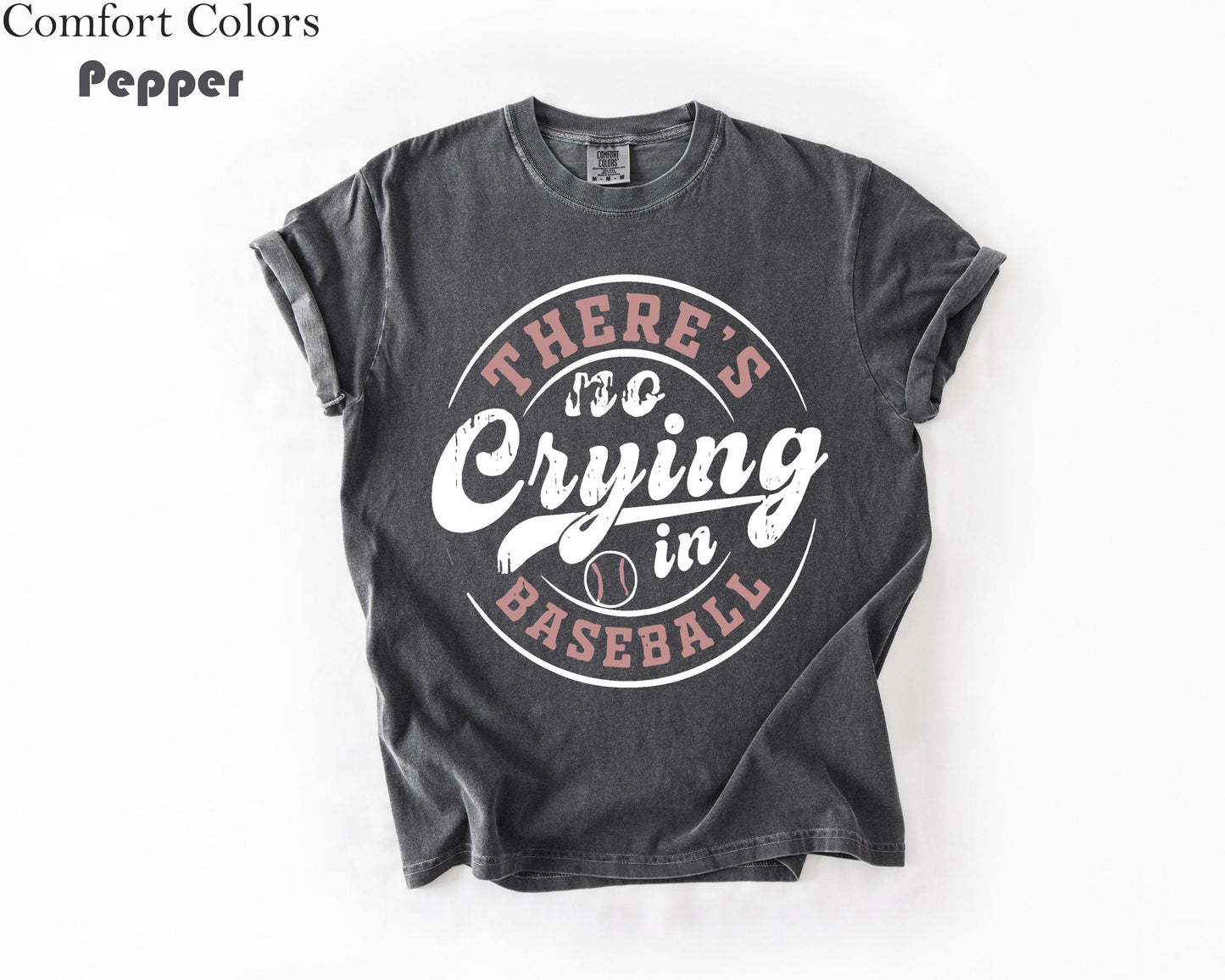 Comfort Colors Baseball Crying Baseball Baseball Game Day Baseball Mom Baseball Tee (5)