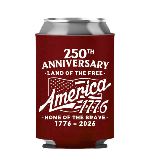 250th Anniversary - Home of the Brave Red Koozie - 4696
