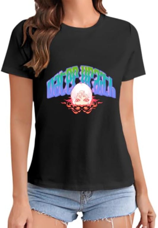 Graphic Tees for Women Crewneck Short Sleeve Shirt Casual Vacation Summer T Shirts Vintage Trendy Tops for Women 2025