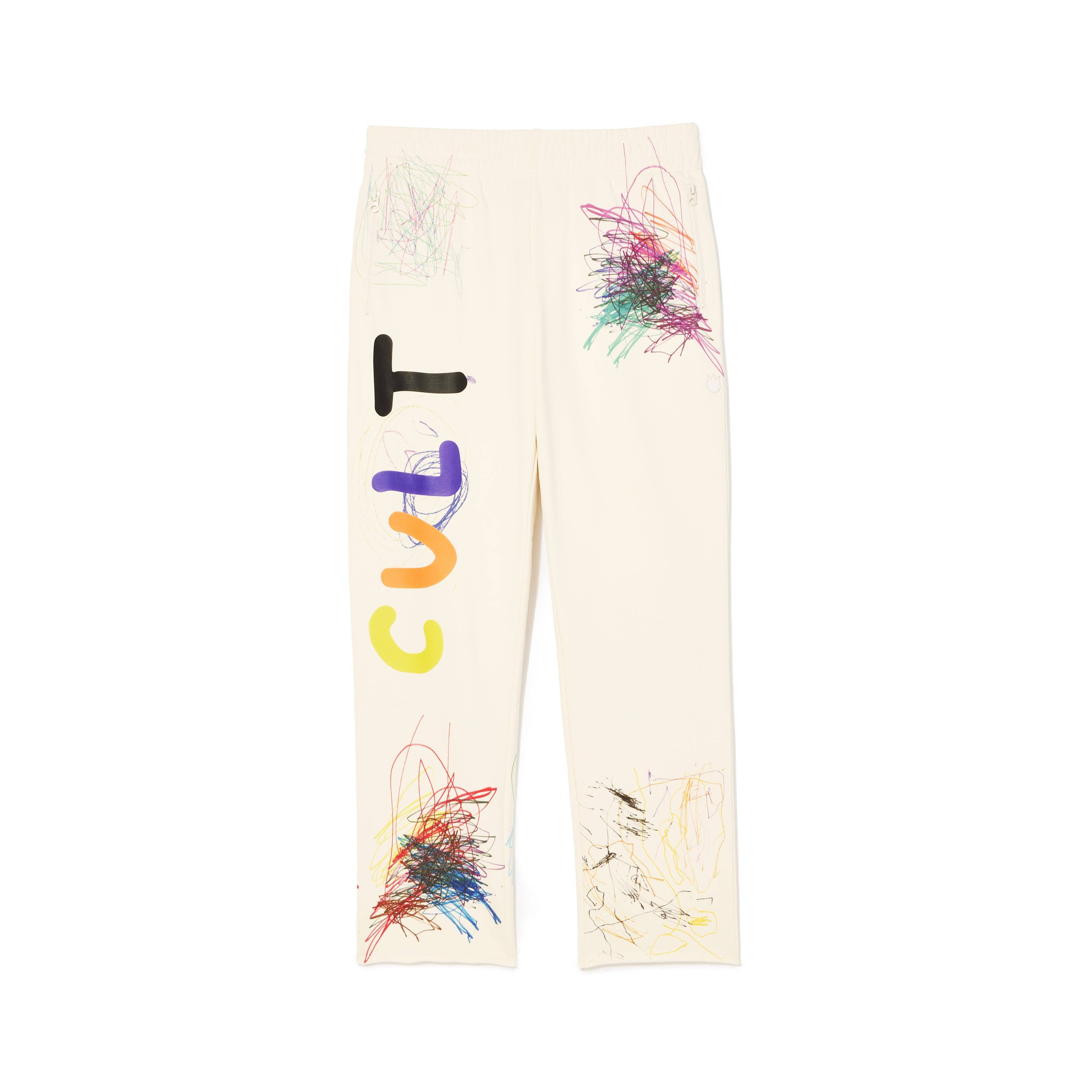 Cult's Open Hem Sweatpants in Winter White