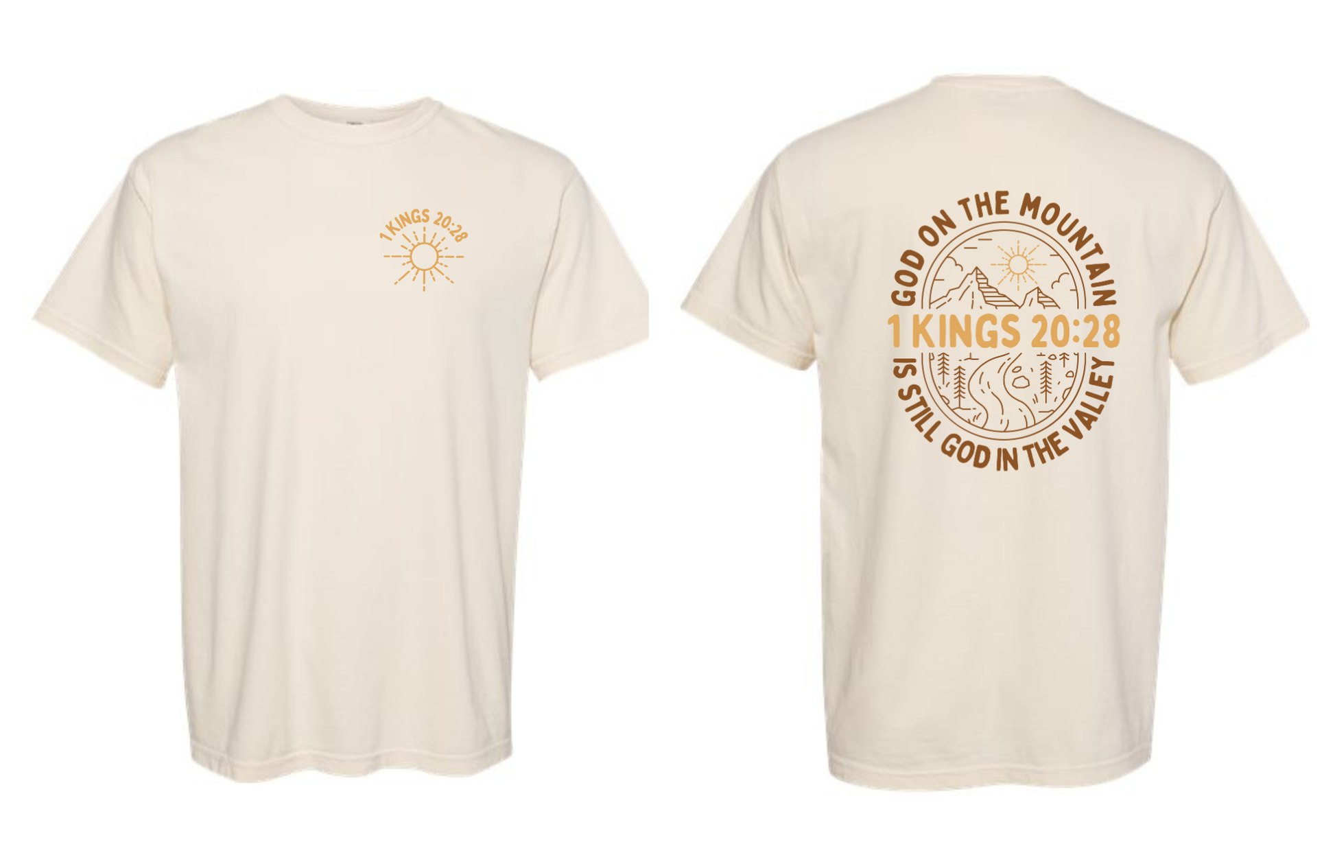 Front/Back 1 Kings 20:28 On Comfort Colors Ivory