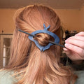 Celestial Moth Hair Slide, Polymer Clay Barrette