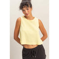 Sleeveless Boxy Fit Crew Neck Top