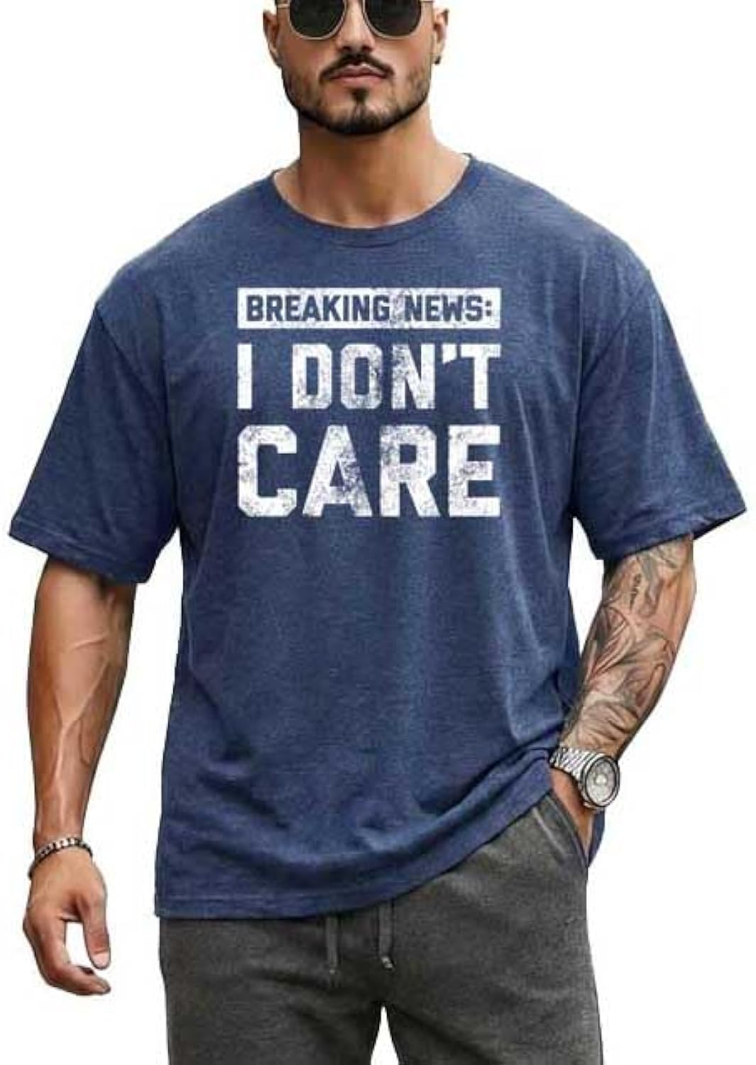Men's Funny Graphic Tees Scarstic Humorous Short Sleeve Relaxed Fit Casual Summer Tops