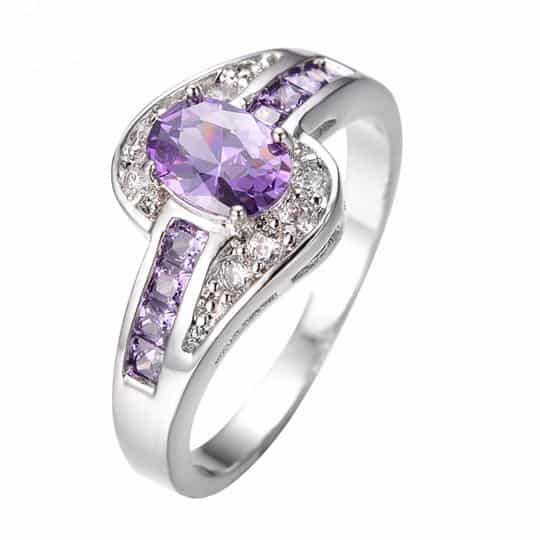 June Birthstone Oval Ring