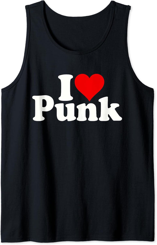 I LOVE HEART PUNK PUNK ROCK MUSIC CULTURE ANTI-ESTABLISHMENT Tank Top