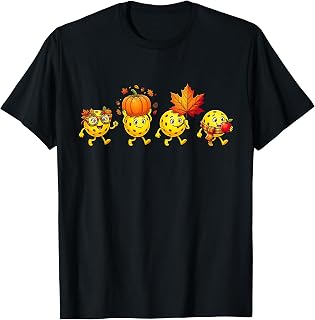 Autumn Pumpkin Fall Pickleball Thanksgiving Unisex T-shirt, Sweatshirt, Hoodie (1)