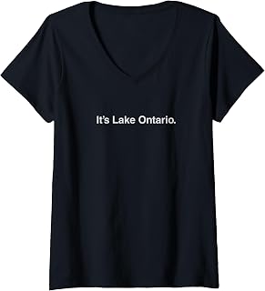 It'S Lake Ontario Simple Minimal Words V-Neck Unisex T-shirt, Sweatshirt, Hoodie (1)