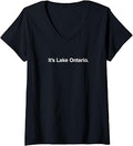 It'S Lake Ontario Simple Minimal Words V-Neck Unisex T-shirt, Sweatshirt, Hoodie (1)