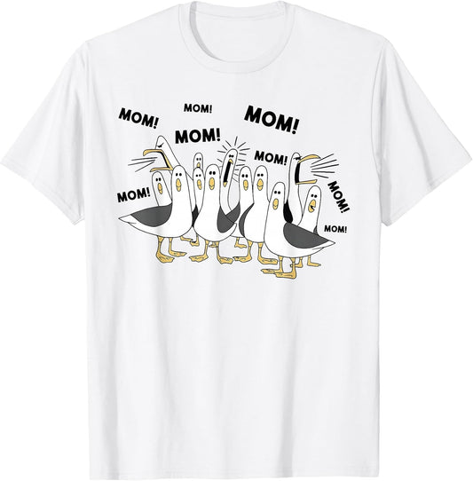 Funny Seagull Mom Mom Ocean Life Mother's Day Bird Animal T-Shirt