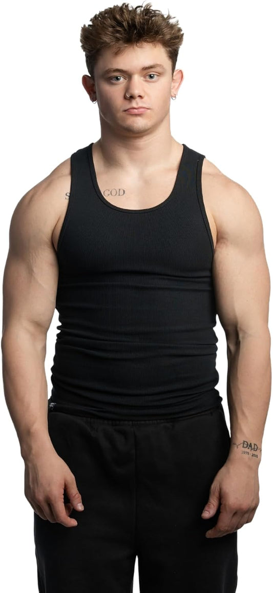 Beaters, Men's Tank Tops, Cotton Spandex Blend Tanks for Men, Comfortable, Durable Ribbed Fabric.