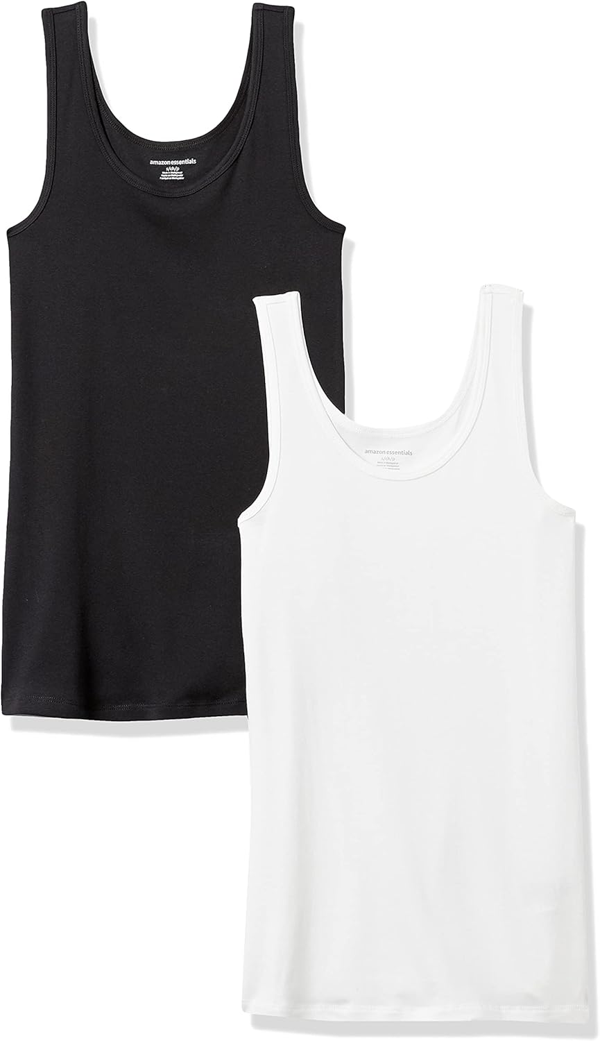 Women's Slim-Fit Scoop Neck Tank Top, Pack of 2