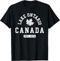 Lake Ontario Canada Vintage Est 1615 Canadian Pride Unisex T-shirt, Sweatshirt, Hoodie (1)