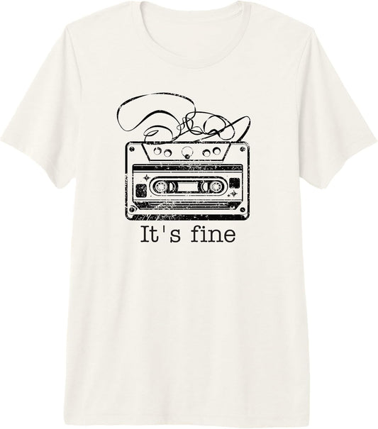 It's Fine Retro Cassette Tape 80's 90's Music Premium Tri-Blend T-Shirt