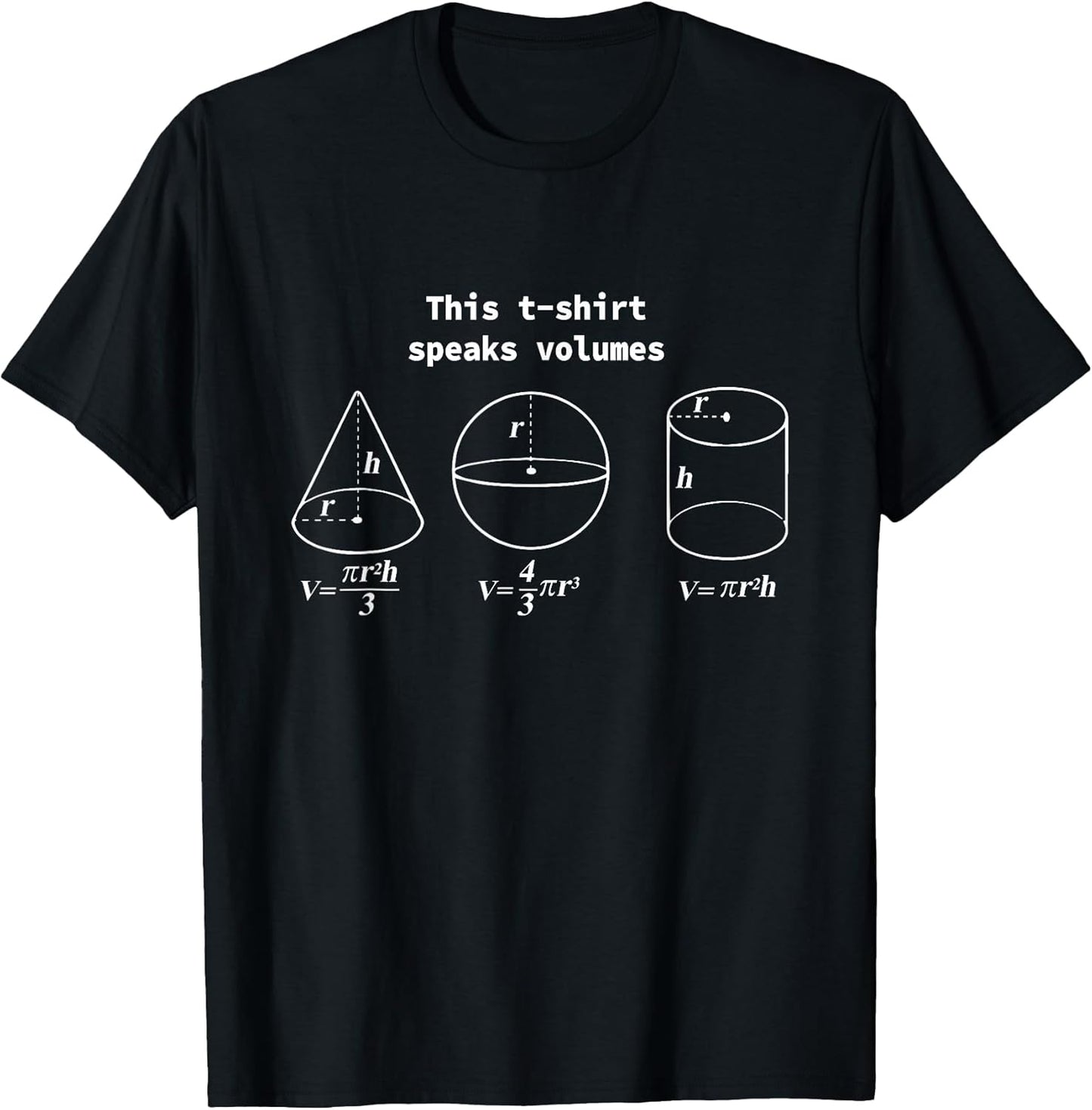This T-Shirt Speaks Volumes Funny Maths Science Geeky Pun T-Shirt