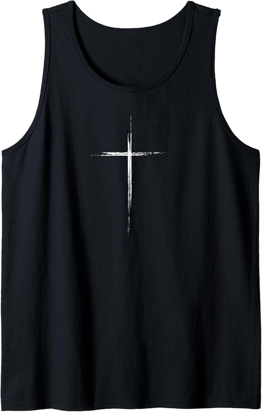Simple Modern Minimal Vintage Christian Cross Tank Top