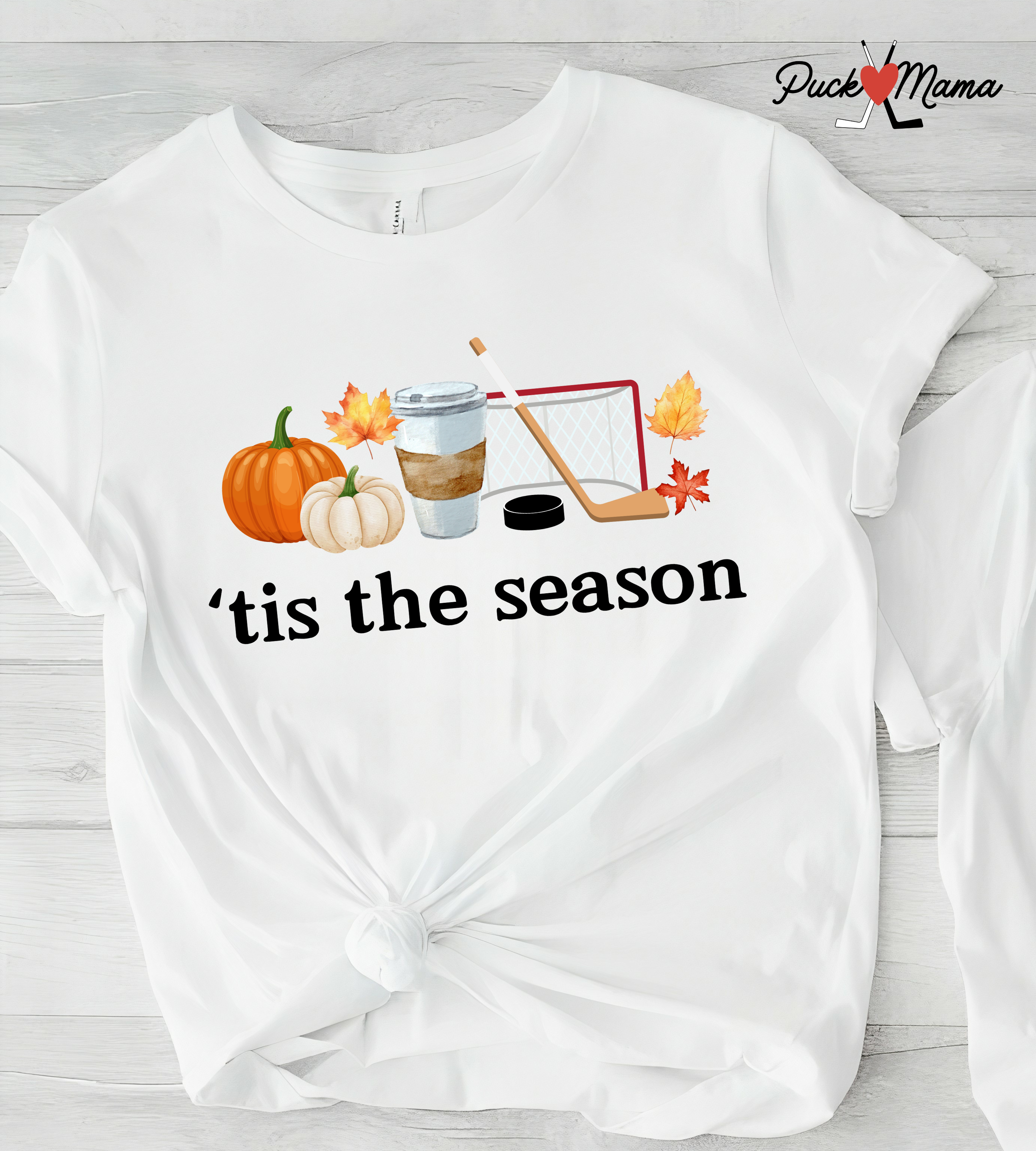 Tis the Season Hockey Season Fall Tee