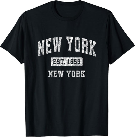 New York New York NY Vintage Established Sports Design T-Shirt