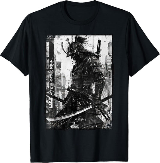 Hip Hop Y2K Vintage Hipster Edgy Urban Streetwear Samurai T-Shirt