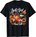 Girl Loves Fall Pumpkin Spice Autumn Football Unisex T-shirt, Sweatshirt, Hoodie (1)