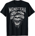 Monstera Skull Plant Lover Grunge Gardener Unisex T-shirt, Sweatshirt, Hoodie (1)