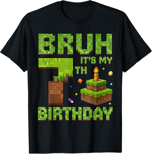 Funny Birthday Boy Bruh It's My 7th Birthday
